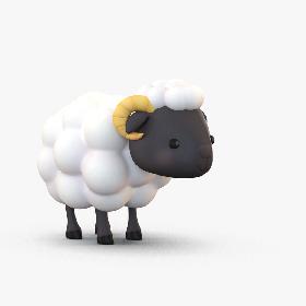 Cartoon Sheep 3D model
